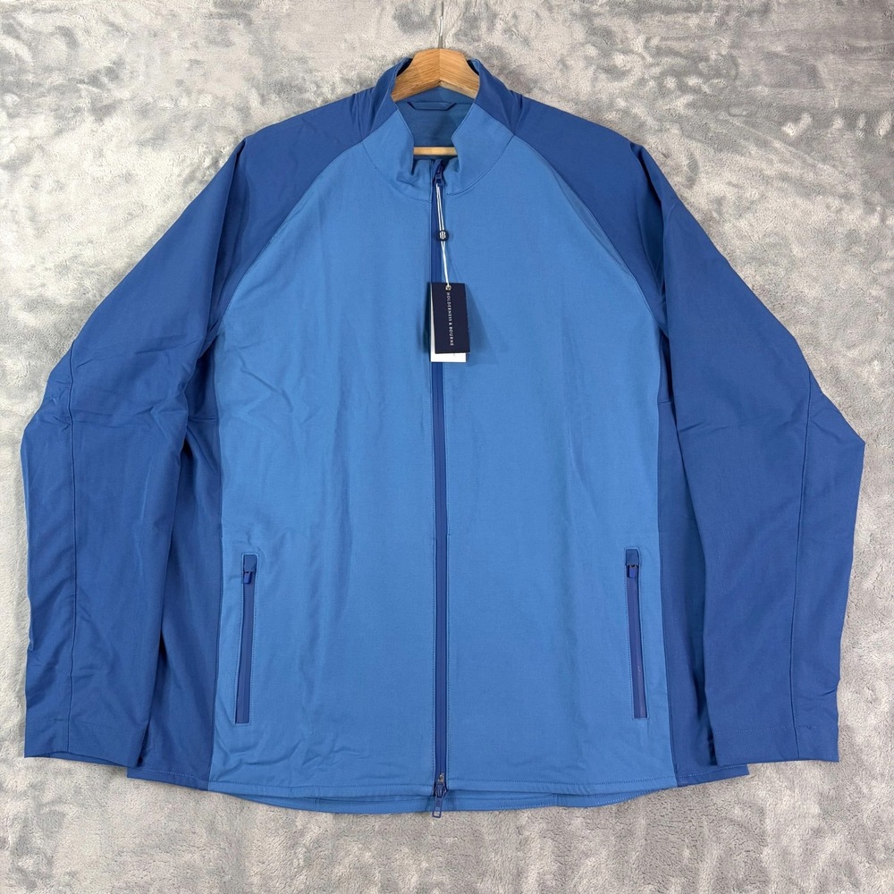 Holderness & Bourne Men's Size XL Full Zip Sankaty Blue Hyde Golf Jacket NEW